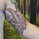 Tattoos - Viking on Inner Arm. Instagram @michaelbalesart - 123567